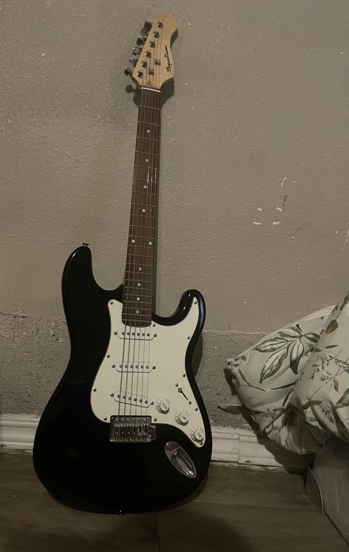 Black and White Electric Guitar