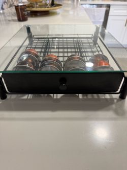 Nespresso Pod Storage Drawer with Glass Top