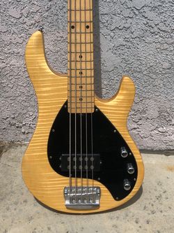 OLP Ernie Ball 5-String Stingray-style Bass Flame Maple