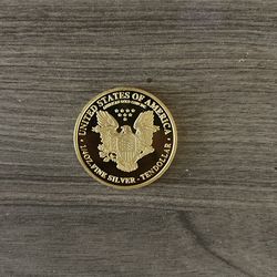 Silver gold plated coin