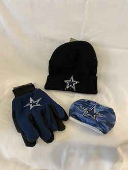 Dallas Cowboys beanie gloves and face mask