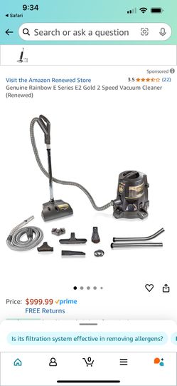 Rainbow E Series Vacuum, Carpet and Upholstery Shampooer