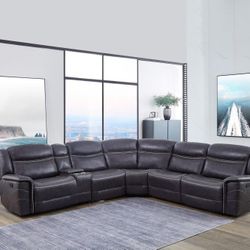 New 6pc Recliner  Sectional Sofa 
