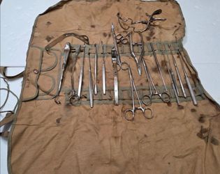WW11 and Korean war field surgical kit field used