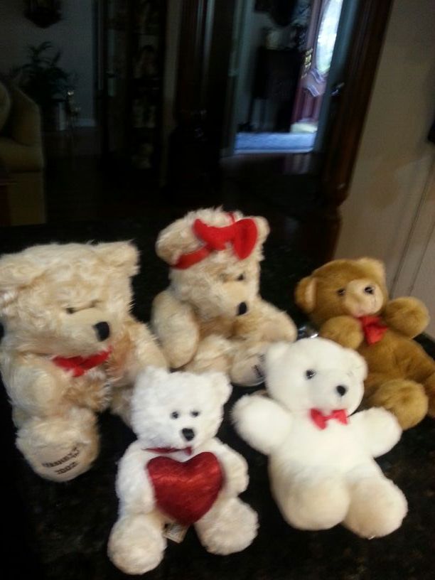 5 Stuffed Bears Great for Valentine's day $15/all