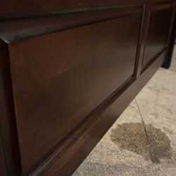 Solid Queen Size Wood Headboard and Footboard