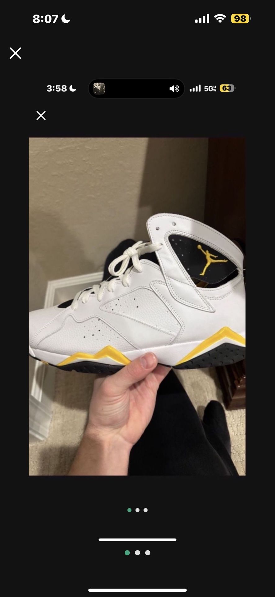 Jordan Retro 7 Maize Size 11.5 Men’s Women Size 13