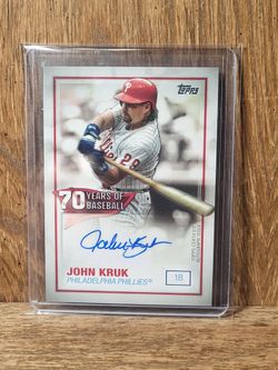John Kruk autograph certified baseball card