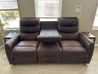 Forte Chocolate Manual Reclining Sofa & Gliding Console Loveseat (OBO)