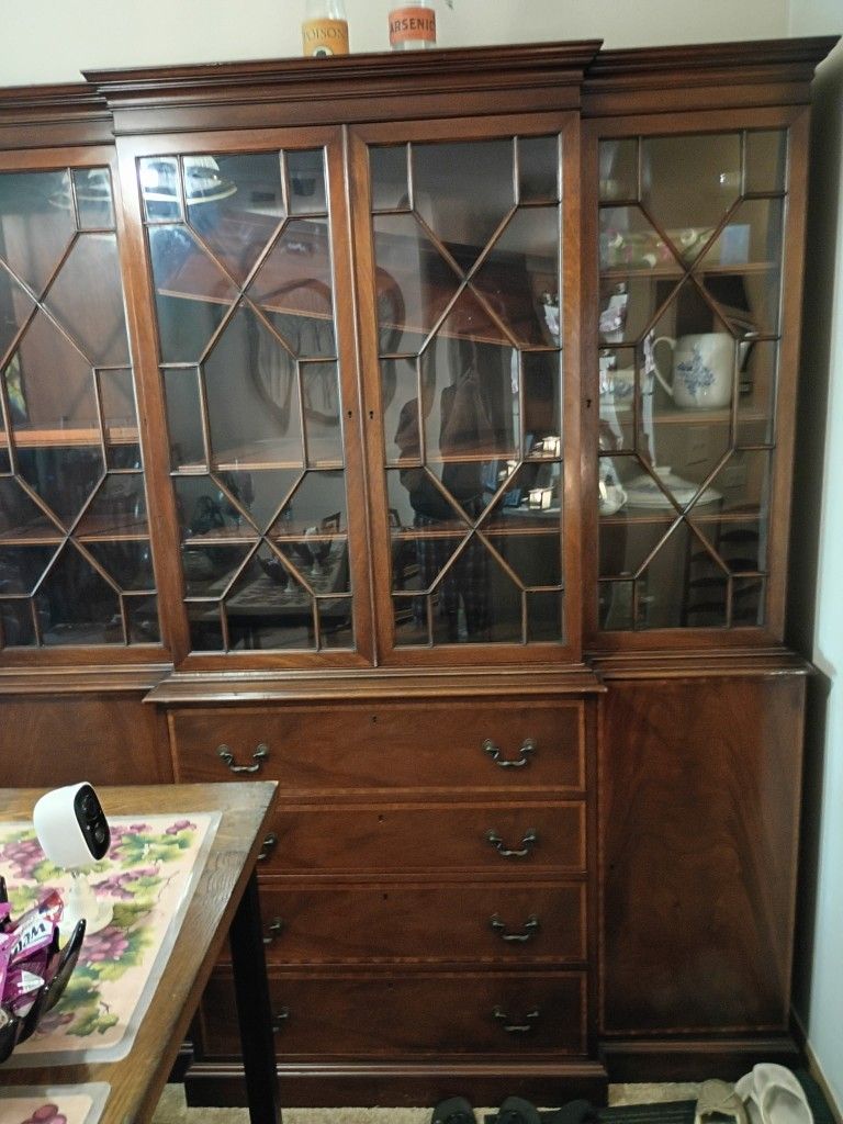 1960 Real Wood China Cabinet 