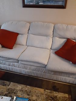 sofa and love seat with covers