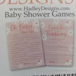 Hadley Designs Baby Shower Games -Who Knows Mommy Best, Guess Who Mommy Or Daddy Baby Shower Game, Baby Games for Baby Shower Family Feud Game,