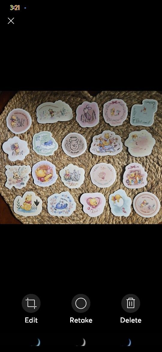 20 Winnie The Pooh & Friends Stickers