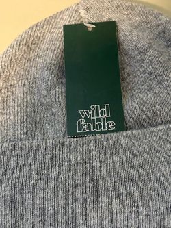 Wild Fabric Brand Gray Ribbed Beanie/Young Youth/Women