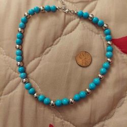 Beaded Turquoise Choker Necklace
