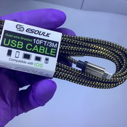 10 Ft Rapid Charge iPhone Charger Cable - Esoulk 