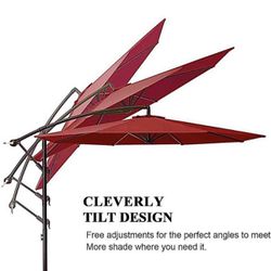 Brand New Patio Umbrella With Cross Base Stand 