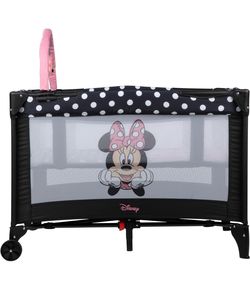 Disney Baby® 3D Ultra Play Yard with Bassinet and Storage Bag, Peeking Minnie