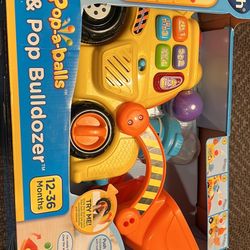 VTech, Pop-a-Balls, Push and Pop Bulldozer, Toddler Learning Toy US