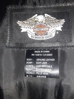 Harley Davidson Leather Vest like new