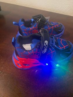 New! Kids Light-Up Spider-Man Sneakers