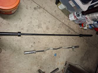 Olimpic bar 7 feet long n olimpic curl