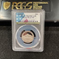 2010 S Gem Proof Mount Good NP Quarter Graded At PR69 With A Deep Cameo D-14