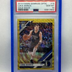 2019 PANINI DONRUSS OPTIC #16 LUKA DONCIC GOLD WAVE