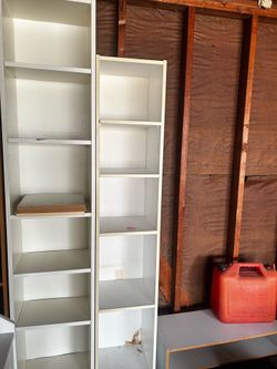 2 white shelves