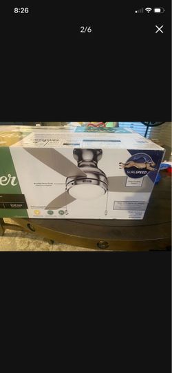 Hunter Betsy 44 in. Indoor Brushed Nickel Ceiling brand new Fan with Light Kit
