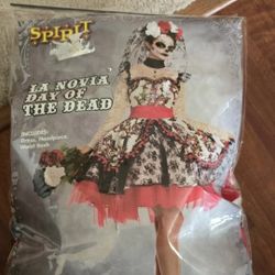 DAY OF THE DEAD HALLOWEEN 🎃 COSTUME NEW MEDIUM LADIES 