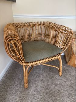 World Market Rattan Accent Chair – Boho / Coastal Style