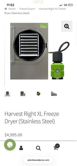 XL harvest right freeze dryer