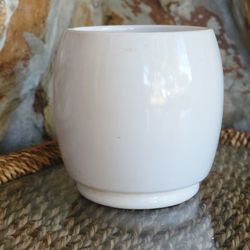 Small White Ceramic Pot