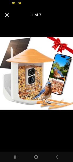 Smart Bird feeder with solar panel Bird Feeder with Camera Wireless Outdoor,Smart Feeder Camera with