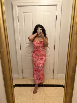 Floral pink Dress 