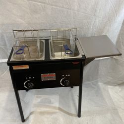 Stainless steel to basket deep fryer