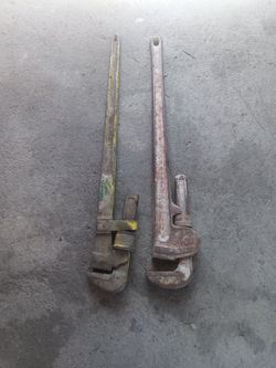 Ridgid and Armstrong 36 heavy duty pipe wrench tools