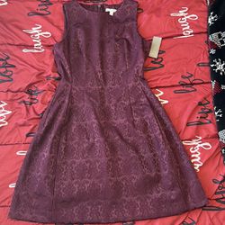 Eva Mendes New York & Company burgundy dress size 8