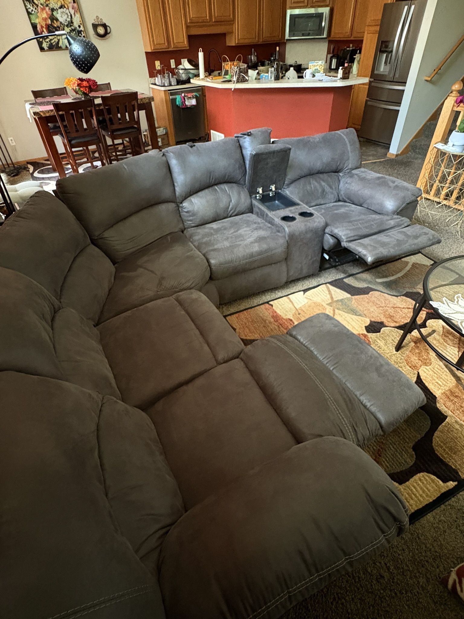 Plush Reclining Sectional For Sale