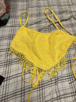 Medium Yellow Asymmetric Summer Top