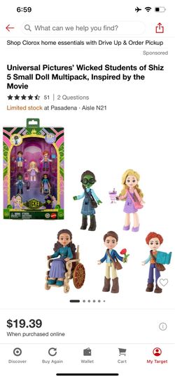 Universal Pictures' Wicked Students of Shiz 5 Small Doll Multipack, Inspired by the Movie