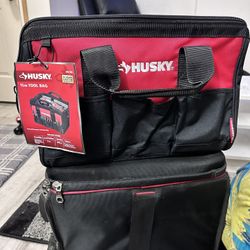 Husky 15 in tool bag  + 16in Pro mobile office organizer 