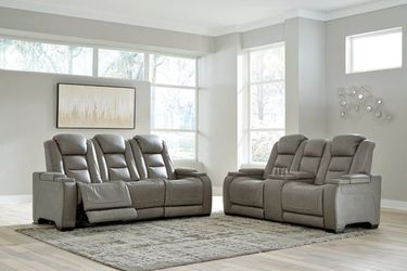 POWER RECLINING SOFA AND LOVESEAT U(contact info removed)/18-ASH -