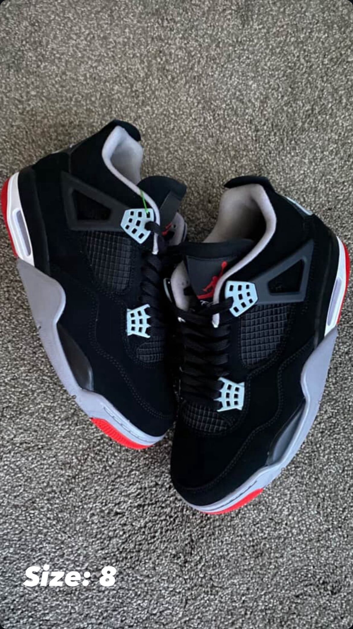 (Jordan 4s)- Air Jordan 4 Retro Bred