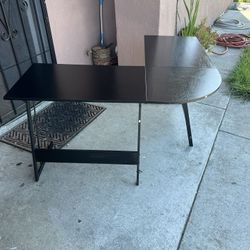 All black corner desk 