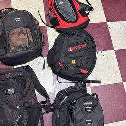 Back Packs Adults And Kids 5 Each Billabong Volcom Camelbak Swiss