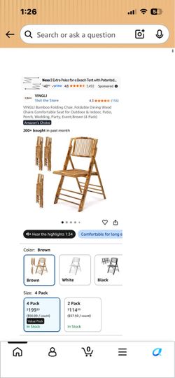 (4) VINGLI bamboo chairs