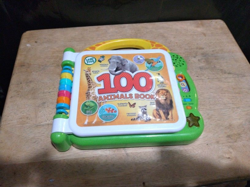 Leap Frog 100 Animal Book An Interactive ( Bilingual - English And Spanish) Learning Toy.