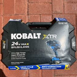 New Kobalt XTR 24-volt High Torque Variable Speed Brushless 1/2-in Drive Cordless Impact Wrench